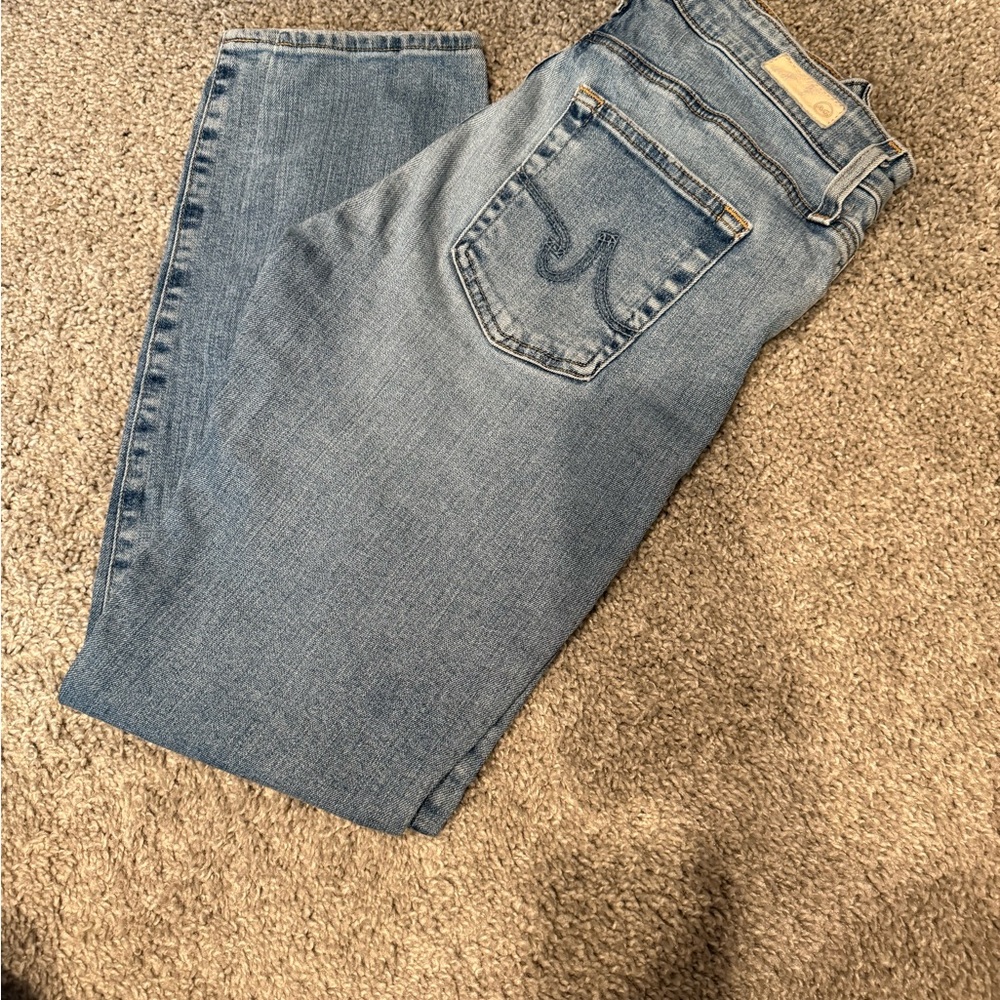 AG Adriano Goldschmied Light Blue Straight Leg Jeans